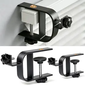 No Rod Brackets for Inside & Outside, [Patented] Fits 0.75-2" Blind Rail, 0.12" Low Clearance, Tool-Free, No Wall Damage, Renter Friendly, 2 Pack, Black