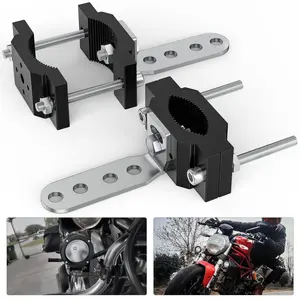 Nilight 2Pcs Motorcycle Tube Clamp Mounting Brackets 0.7 to 2Inch Round Tube