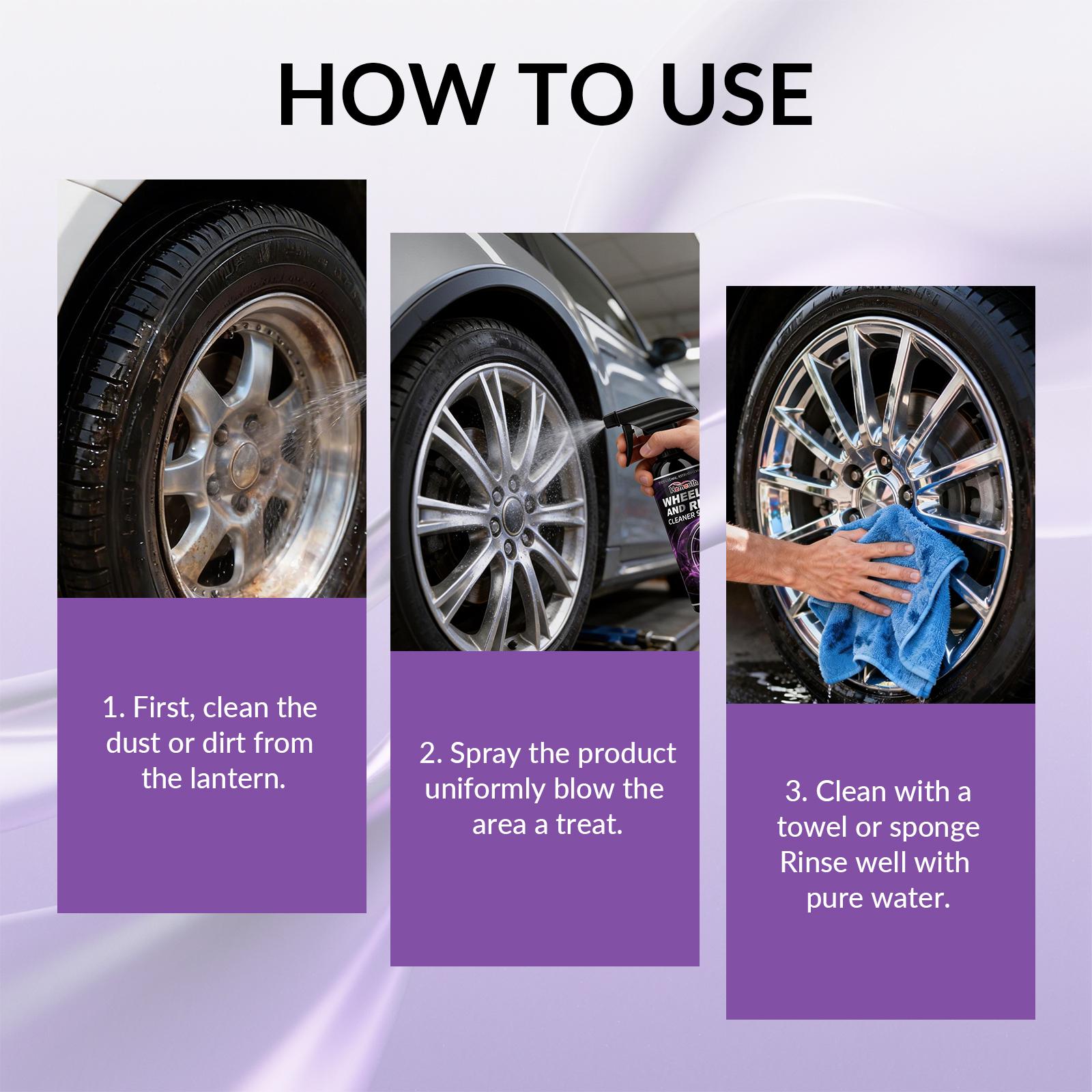 Advanced Wheel & Rim Cleaner Spray – Non-Acidic Formula for Deep Cleaning – Safe for Aluminum, Chrome & Alloy Wheels – Instant Brake Dust Dissolver 120ml/4 fl.oz Advanced Wheel & Rim Cleaner Spray – Non-Acidic Formula for Deep Cleaning – Safe for Aluminum, Chrome & Alloy Wheels – Instant Brake Dust Dissolver 120ml/4 fl.oz