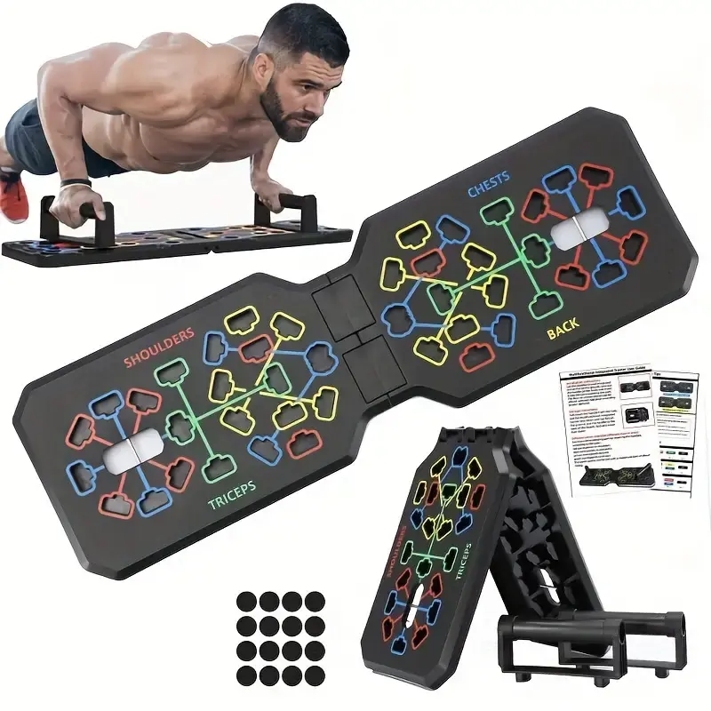 Multifunctional Push Up Trainer Board - Ergonomic Design for Comfortable Exercise, Strength Training Tool for Chest Muscle Enhancement & Workout Efficiency - Home & Gym Use for Fitness Enthusiasts, Chest Muscle Strength Enhancement, Workout Efficiency Boo