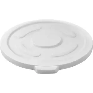 Global Industries 240465WH Plastic 55 Gal White Trash Container with Garbage Can Lid
