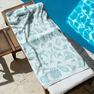 Beach & Bath Towel, Quick-Drying, Sand-Resistant, Lightweight, and Available in Multiple Sizes; Features a Vibrant Seashell Pattern, Ideal for Swimming, Bathing, and Travel, A Gift Choice & Essential Beach Gear, Beach Towels