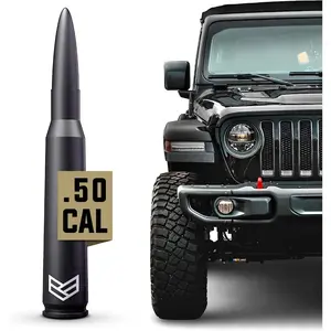 50 Cal Bullet Antenna For Jeep Wrangler,Gladiator,Sahara,Rubicon. Replacement Radio Antenna, Anti-Theft (2007-2023 JK JL)