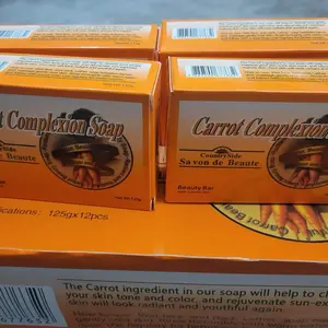 Carrot Complexion Soap – Nourishing Beauty Bar for Smooth & Radiant Skin,pack of 12/pcs.