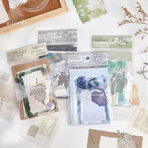 34 Sheets/package Human Grass Series, Artistic Diary Decoration, Creative Collage Background Paper, DIY Journal Book Decor, Vintage Literary DIY Scrapbook Material