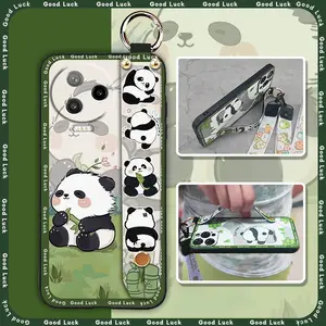 Waterproof Lanyard Phone Case For infinix X676B/Note12 Pro 4G/NFC Wrist Strap Back Cover Cute Cartoon Durable Dirt-resistant Wristband Kickstand Shockproof protective Anti-knock