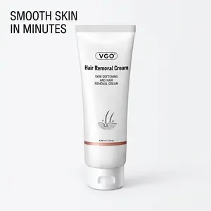 VGO 4.06oz Painless Hair Removal Cream  Smooth Skin Fast for Women & Men - Legs, Body, Back - Gentle for Sensitive Skin w/ Spatula