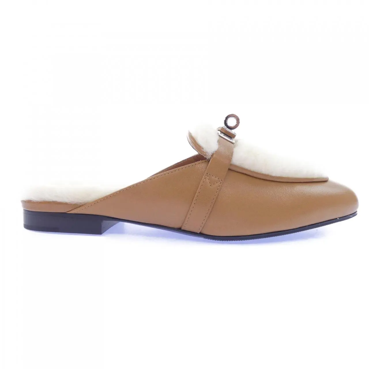 Pre-owned HERMÈS Lambskin Small Leather Goods Hermes Oz Kelly Buckle Chevre Sheepskin Sandals