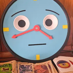 Creepy face clock