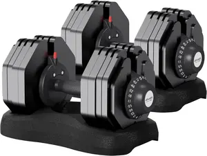 Ativafit 88LBS Adjustable Dumbbell Set | DT1188 with Anti-slip Handle 12 In 1 Quick Dial Adjustment Weights With Safety Locking Button Space Saving Professional Strength Training for Full Body Home Gym Workout