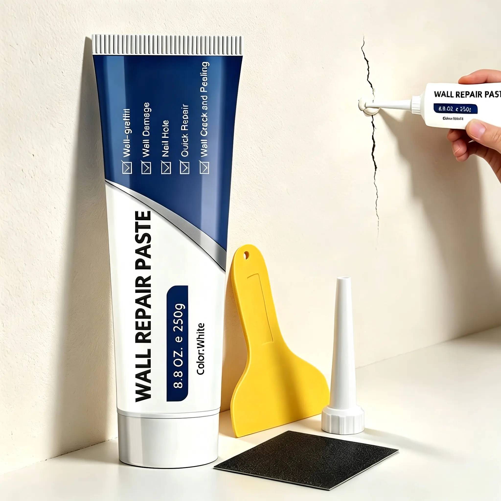 Drywall Patch Repair Kit, 0.55lb 2026 New Upgrade, Fast Drying Wall Putty for Cracks, Holes & Scratches, DIY Home Drywall Repair Supplies,BackToSchool