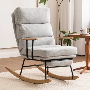 The Modern Teddy Slide Rocking Chair Features A High Back, Retractable Pedal And Adjustable Back Angle For Nurseries, Living Rooms And Bedrooms.