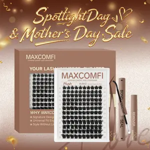 MaxComfi Plush False Eyelashes - Cosmetic Gentle Makeup Lashes with Voluminous Look, Thin Soft Band, Waterproof, Long-Lasting, Beginner-Friendly DIY for Natural Daily Use