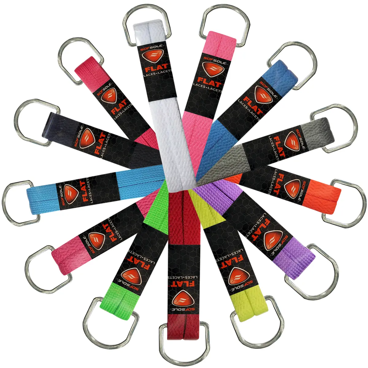 Sof Sole Synthetic Solid Shoelaces, Casual & Active Athletic Flat Shoelaces, Shoelace, Built To Last