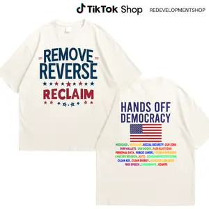 Remove Reverse Reclaim 2Side T-Shirt, Hand Off Democracy T-Shirt, 50501 Movements Shirt, FTD Shirt, Social Justice, Activism Protest Shirt, Political