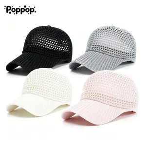 1Pc/2Pcs Full Mesh Baseball Cap, Ultra Breathable All Over Hollow Out Summer Sun Hat, Lightweight Quick Dry UV Protection Soft Top Cap for Running Hiking Golf Beach Daily Wear for Men Women
