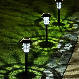 8 Pack(Cold White) Solar Lights for Outside, Solar Outdoor Path Lights, Garden Lights Waterproof, Solar Powered Landscape Lighting for Yard, Garden, Pathway, Patio, Porch, Walkway, Driveway。