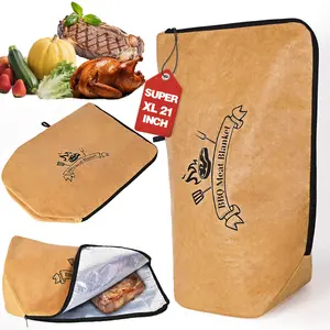 ChuTonTu BBQ Blanket,BBQ Blanket for Resting Meat,meat resting bag,BBQ Brisket Blanket,Reusable Smoker Grilling Meat Insulated Resting Bag with Wide Mouth for Turkeys Brisket Pork Shoulders( 21in)