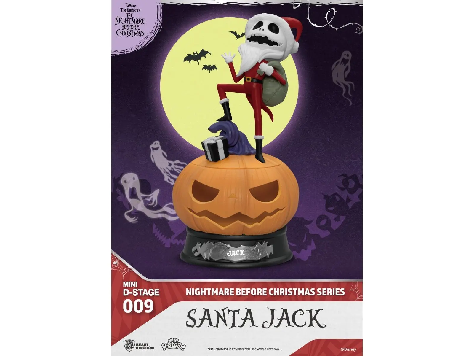 Beast Kingdom MDS-009-2 Mini D-Stage Special Edition Halloween The Nightmare Before Christmas Santa Jack Articulated Action Figure Doll