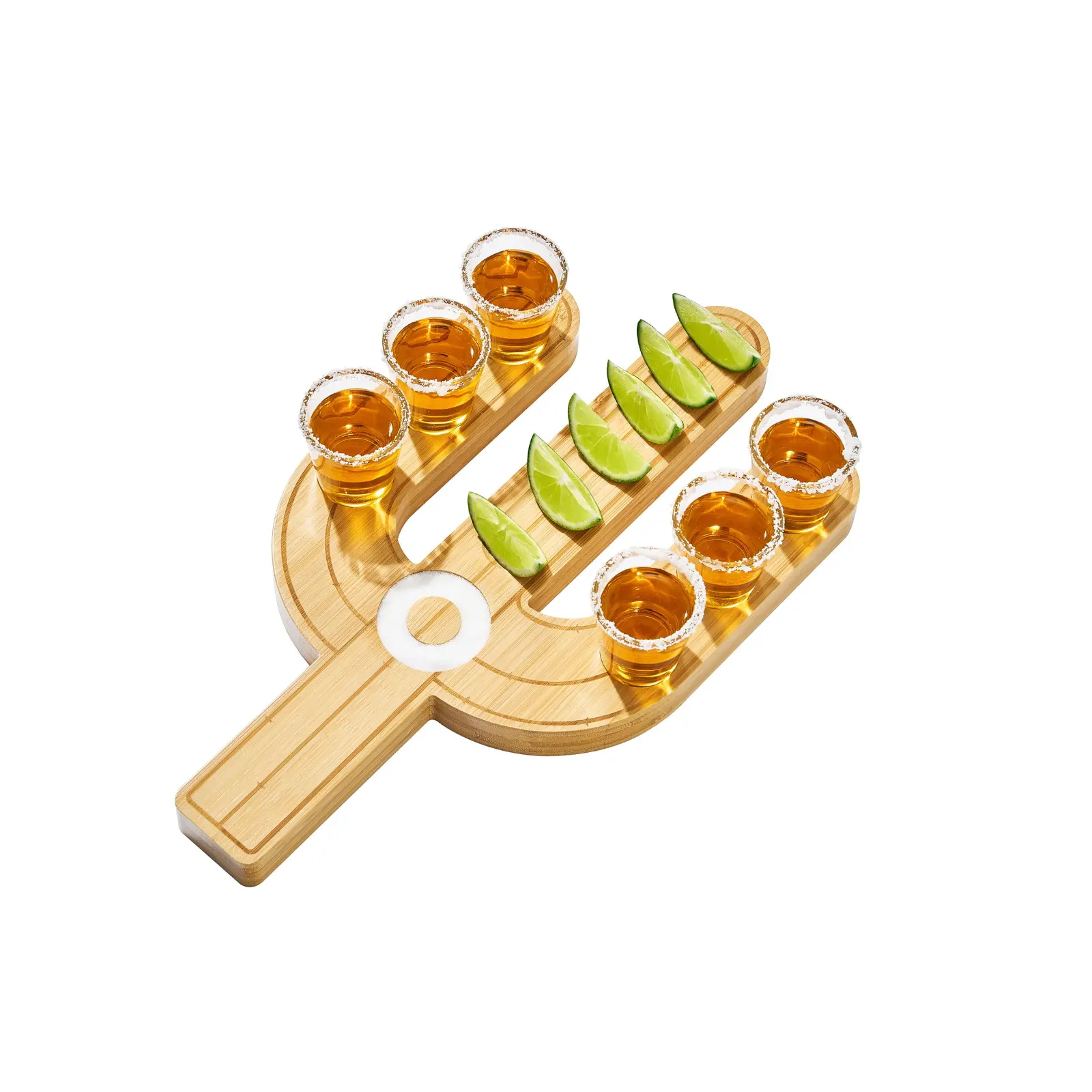 Cactus Tequila Tray Shot Glasses Set Tequila Gifts Mexican Gifts Bamboo Shot Glass Holder Serving Tr