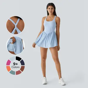 Halara Breezeful Backless Corset 2-in-1 Pocket Mini Quick Dry Flowy Pickleball Active Dress  Activewear Sportswear Flexible  #Springtok#prom Clothes Dance Skirt Periwinkle golf outfits women