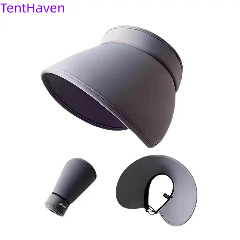 Open-Top Sun Visor Cap for Women and Youth, Wide Brim Ice-Silk Outdoor Sports Hat with UV Protection for Summer, Female Cap
