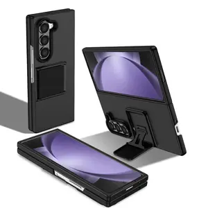 Fashion Phone Case with Stand, Smartphone Anti-fall Protective Cover, Shockproof Phone Protective Cover Compatible with Samsung Galaxy Z Flip3 Z Fold3 Z Flip4 Z Fold4, Casing, Protector, Protection, Cellphone, Lightweight Protective Cover