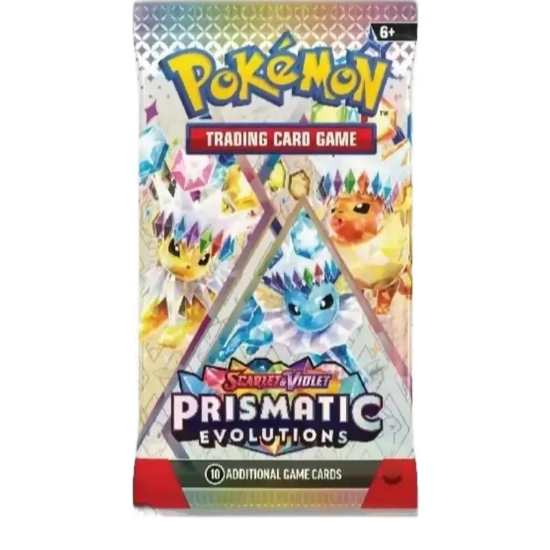 Pokémon Prismatic Evolutions 1x Booster Pack - Includes 10 Random Cards from Scarlet & Violet Expansion Featuring Eevee & Friends