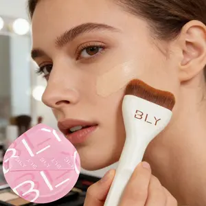 Liquid Foundation Brush and Puff Set for Flawless Application, Dense Thick Brush Hair for Even Makeup Distribution, Makeup Tool Kit, Makeup Brushes