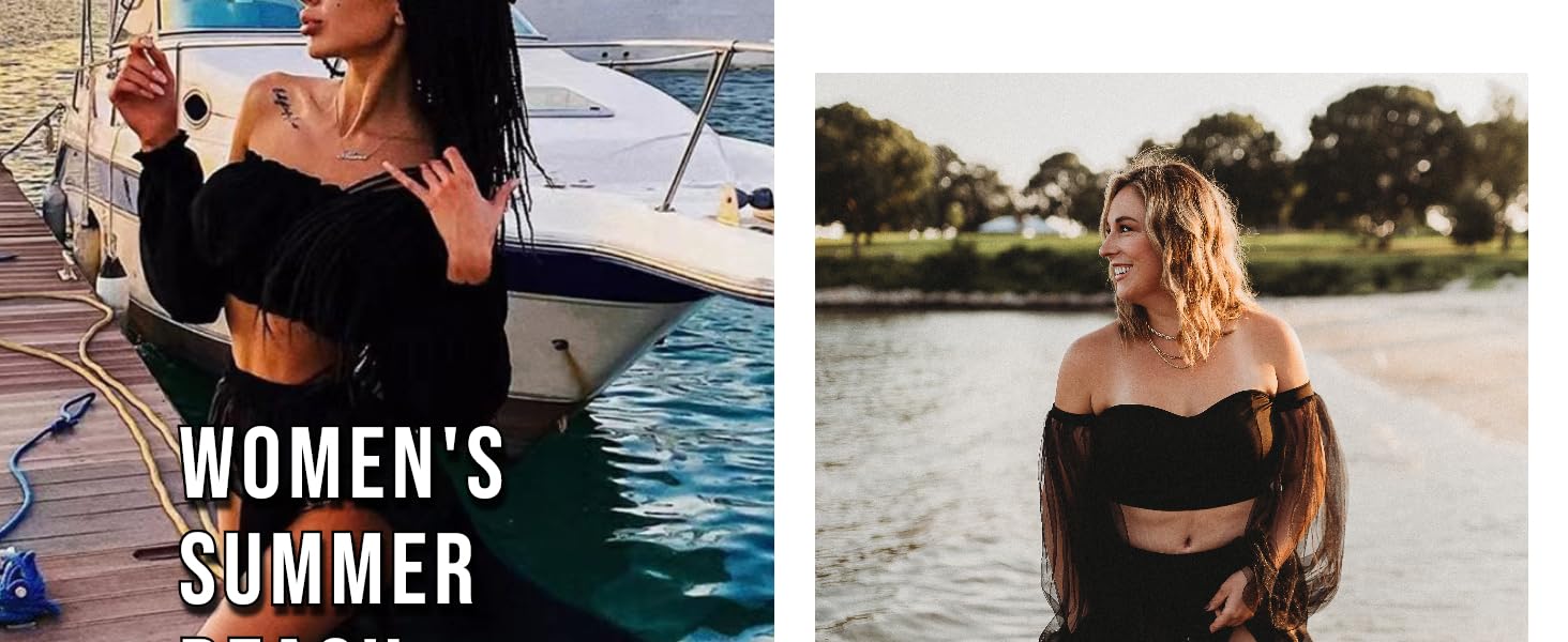 Women's Sheer Mesh Chiffon Double Slit Cover Up Skirt Rave Festival Costume Swim Beach Flowy Long Maxi Skirts