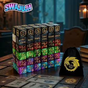Colorful Mtg Counting Polyhedral Dice Set, Shield Life Counter with Dice Storage Bag, Suitable for Mtg Tgg Table Games (72 Pieces)