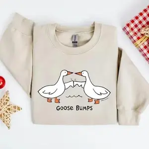 Goose Bump Sweatshirt & Tshirt Silly Goose Sweater 100% Cotton OEKO-TEX Certified Low Impact Dyes US Cotton Trust Protocol