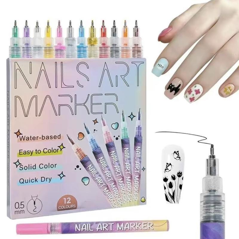 【TikTok Black Friday Exclusive】Cutics 12-Color Nail Art Pen Set - Quick-Dry Acrylic & 3D Dot Embroidery Dual Effects, DIY Salon-Level Nail Designs in 5 Mins  | Viral Nail Art Kit for Beginners & Pros, Easy Gel-Like Finish, Perfect for Holiday Gifts