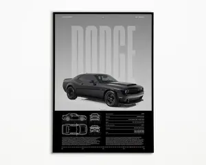 Dodge Challenger SRT Demon 170 Print, Product without frame