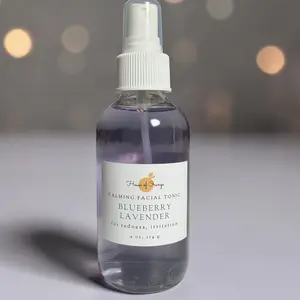 House of Orange Calming Facial Toner with Blueberry Lavender for Sensitive Skin/ Redness/ Acne Friendly/ Fragrance Free Paraben Free/ Gentle Skincare 4 oz