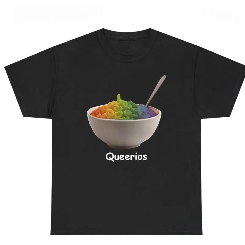 [100% Cotton] Cereal Shirt Funny LGBTQ Pride Breakfast Baguette T-Shirt |   Rainbow Gay Meme Shirt |   Fruity Loops Parody Gift |   Gay Apparel For Pride Month T-Shirt For Men And Women graphic t-shirts