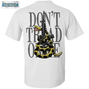 We the People Don't Tread on Me Gadsden Flag Double Sided T-Shirt, Rattlesnake 1776 Graphic T Shirt T-Shirts Are 100% Ring spun Cotton and Preshrunk for a Better Fit