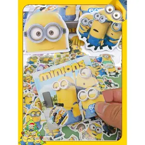 63/126 pieces Banana Guys stickers, cute cartoon stickers, self-adhesive wall art, Cute Yellow Creatures handbook material stickers.