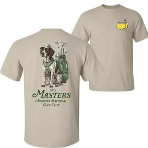 Goft Dog Shirt, 2026 Retro German Shorthaired Pointer, GSP Unisex T-shirt, Funny Gif Cute Dog Golf Lover Gift, Golfer Fan, Master Golf, Augusta National Golf Club