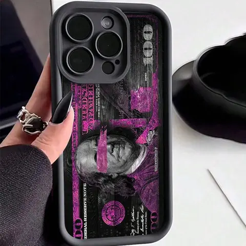 Money Pattern Phone Case, 1 Count Anti-Drop Shockproof Phone Protective Cover Casing, mobile phone accessory, Phone Accessory for iPhone 7 8 X XS XR 11 12 13 14 15 Series