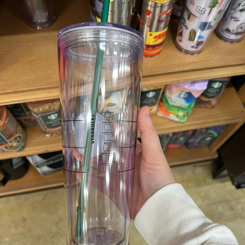 Starbucks classic Mermaid icon logo double wall clear plastic venti tumbler cold cup