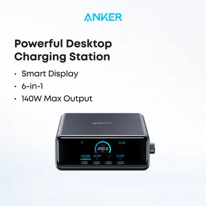 【GaN Charger】Anker Prime Charger, 250W 6-in-1 Smart LCD Ultra-Fast Charging for MacBook iPhone iPad & More,summerwins,FathersDayGift