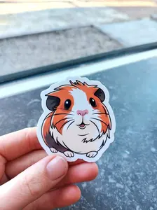 guinea pig sticker cute vinyl stickers water bottle sticker laptop kawaii guinea pig suitcase stickers one piece sticker waterproof