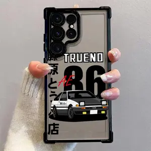 Anime I-Initial D Phone Case Suitable for Samsung Galaxy S26 S25 S24 A57 A37 A07 A26 A36 A55 A35 A06 A16 A05 A14 A24 A34 A54 A15 A05S A25 A04e A04 S23 S22 S21 FE Ultra Plus Edge 4G 5G Anti Fall Transparent Soft Back Cover