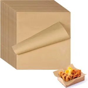200 Pack Thickened Deli Paper Sheets 11.8x12.5 Inch Food Basket Liners Grease Resistant Wax Paper Sheets Sandwich Wrap Paper for Picnic Party Bread Snacks