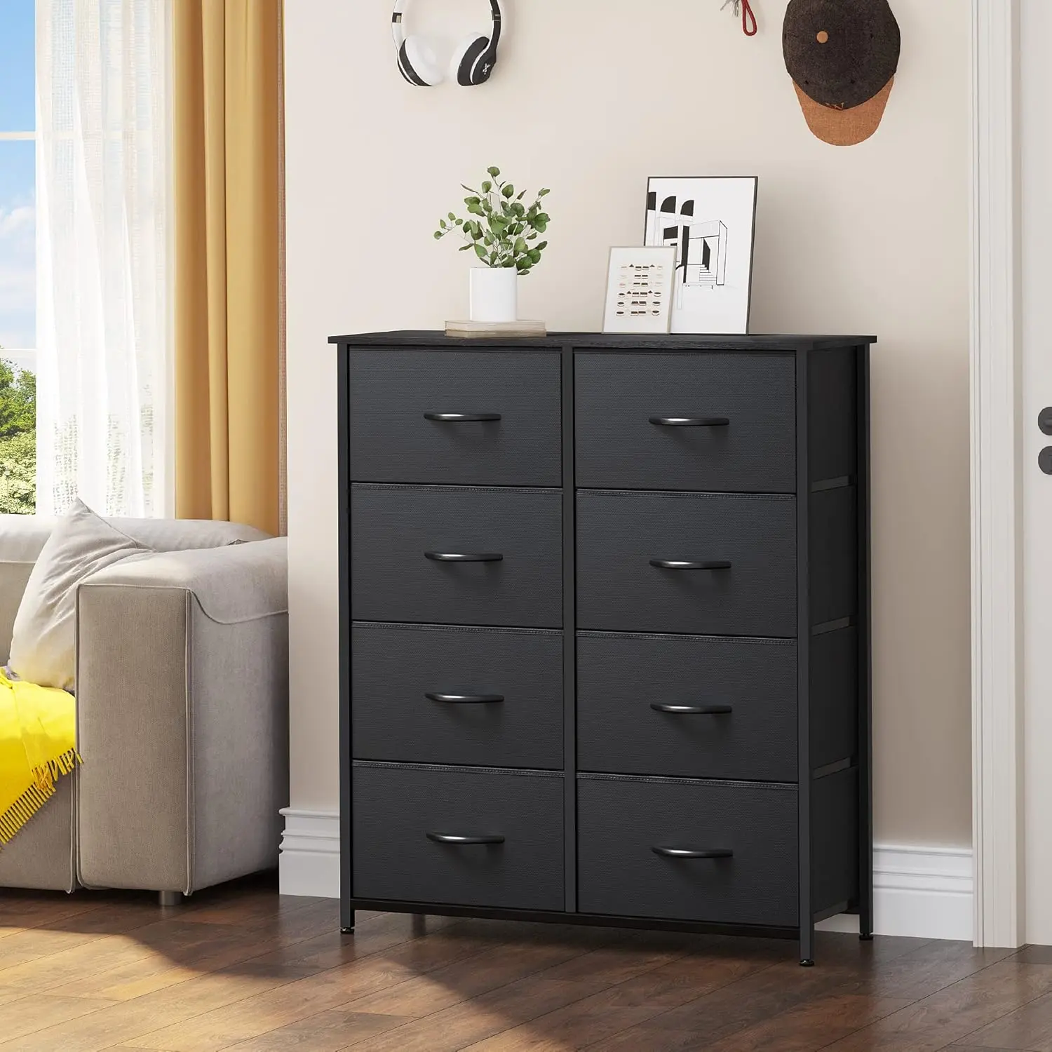 8 Drawers - Black