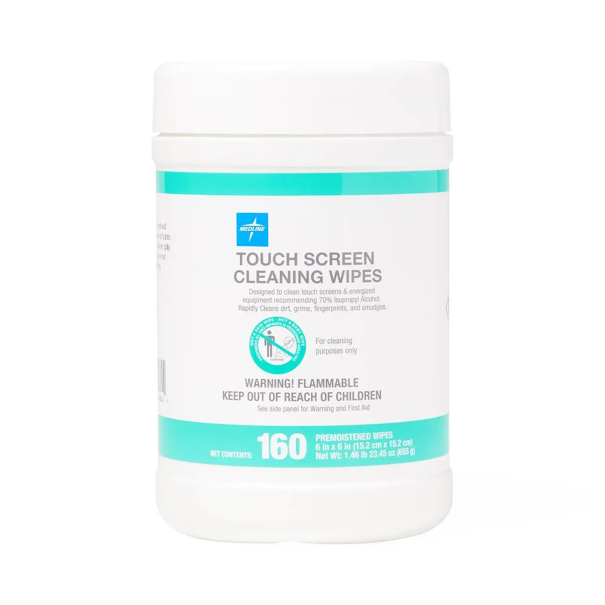 Medline Touch Screen Cleaning Wipes, 6" x 6"
