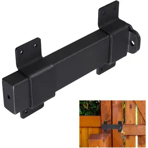 7.5" Heavy Duty  Slide Latch Lock,with Padlock Hole Adjustable Gate Latch for Wooden Fences Barn Doors, Interior and Outdoor Door Latch,etc.