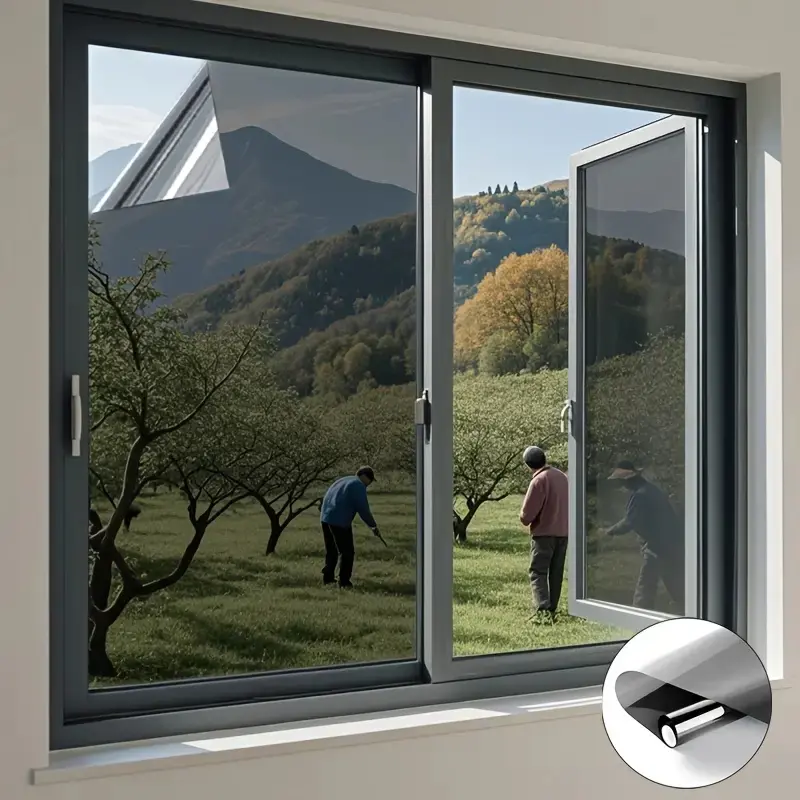 A Heat-insulating Film, After Tearing Off The Back Glue, Can Easily Fit All Kinds Of Glass Surface, Whether It Is Home Windows, Balcony Glass, Or Office Floor-to-ceiling Windows, Car Windows, Can Be Perfect Fit, Privacy Window Film