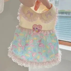 Summer Pet Clothes for Cats & Dogs, Cute Floral Princess Dress for Teddy, Poodle, Bichon & Small Breeds